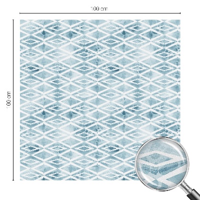 Kék rombuszok Öntapadós üvegfólia vitrázs mintával
