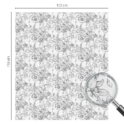 Virágos elegancia Belátásgátló fólia ablakra