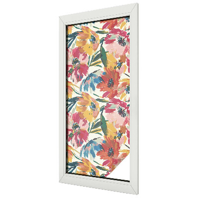 Virágrobbanás Öntapadós ablakfólia ólomüveg mintával