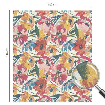 Virágrobbanás Öntapadós ablakfólia ólomüveg mintával