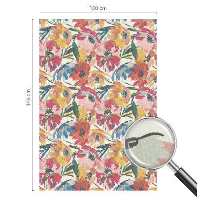 Virágrobbanás Öntapadós ablakfólia ólomüveg mintával