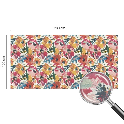 Virágrobbanás Öntapadós ablakfólia ólomüveg mintával