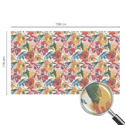 Virágrobbanás Öntapadós ablakfólia ólomüveg mintával