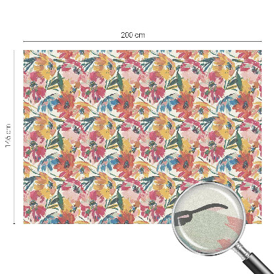 Virágrobbanás Öntapadós ablakfólia ólomüveg mintával