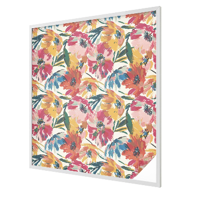 Virágrobbanás Öntapadós ablakfólia ólomüveg mintával