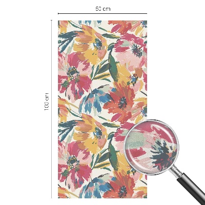 Virágrobbanás Öntapadós ablakfólia ólomüveg mintával