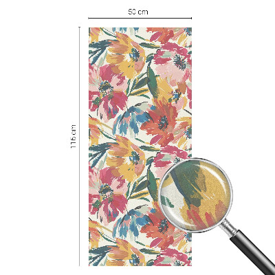 Virágrobbanás Öntapadós ablakfólia ólomüveg mintával