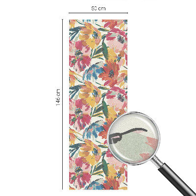 Virágrobbanás Öntapadós ablakfólia ólomüveg mintával