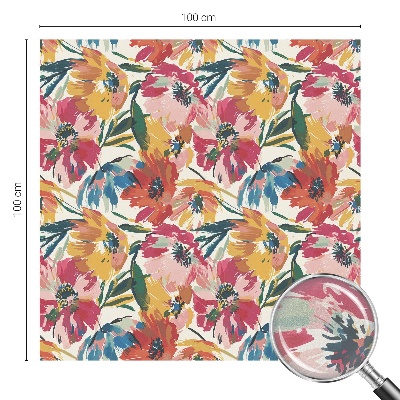 Virágrobbanás Öntapadós ablakfólia ólomüveg mintával