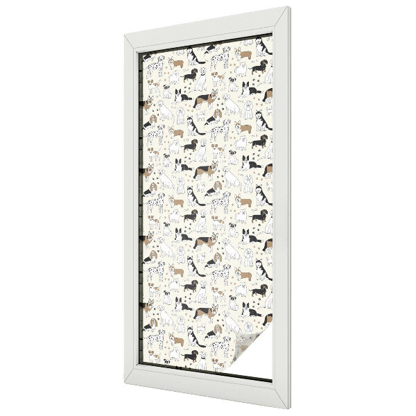 Kutya minták Belátásgátló fólia ablakra