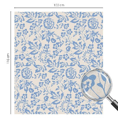 Virágok levelek Öntapadós ablakfólia ólomüveg mintával