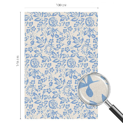 Virágok levelek Öntapadós ablakfólia ólomüveg mintával