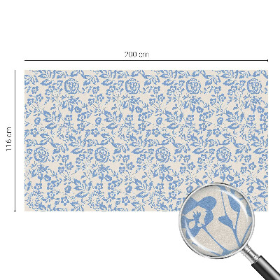 Virágok levelek Öntapadós ablakfólia ólomüveg mintával