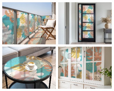 Egzotikus természet Öntapadós üvegfólia vitrázs mintával