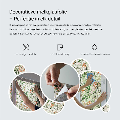 Geometriai körök Öntapadós üvegfólia vitrázs mintával