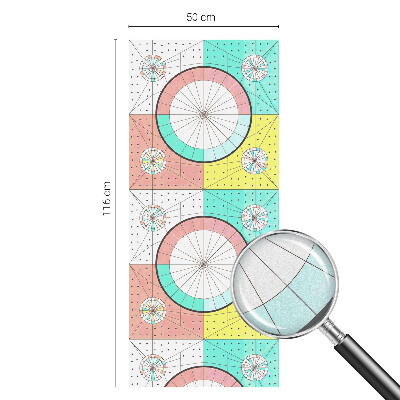 Geometriai körök Öntapadós üvegfólia vitrázs mintával