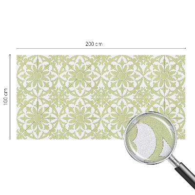 Zöld dísz Öntapadós ablakfólia ólomüveg mintával