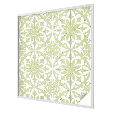 Zöld dísz Öntapadós ablakfólia ólomüveg mintával