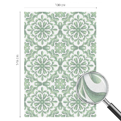 Zöld levelek Öntapadós ablakfólia ólomüveg mintával