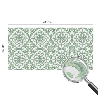 Zöld levelek Öntapadós ablakfólia ólomüveg mintával