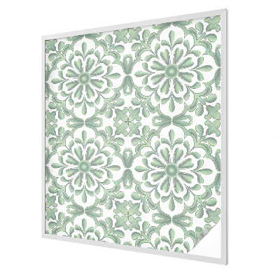 Zöld levelek Öntapadós ablakfólia ólomüveg mintával