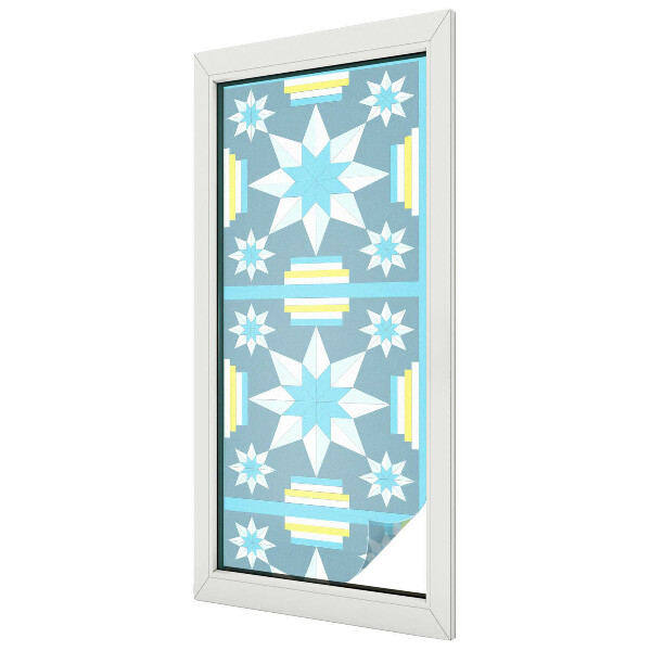 Csillagminta Öntapadós üvegfólia vitrázs mintával