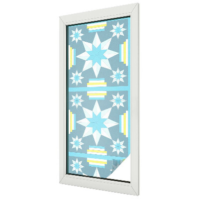 Csillagminta Öntapadós üvegfólia vitrázs mintával