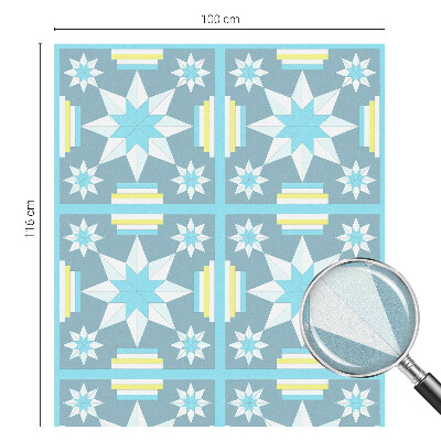 Csillagminta Öntapadós üvegfólia vitrázs mintával