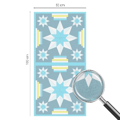 Csillagminta Öntapadós üvegfólia vitrázs mintával