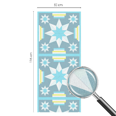 Csillagminta Öntapadós üvegfólia vitrázs mintával