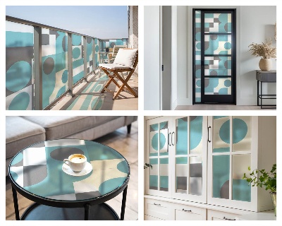 Geometriai minták Ablaküveg fólia belátásgátló