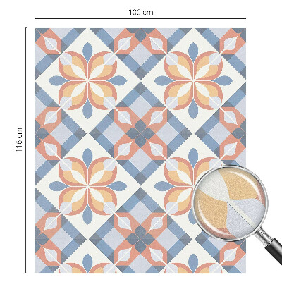 Színes szimmetria Öntapadós ablakfólia ólomüveg mintával