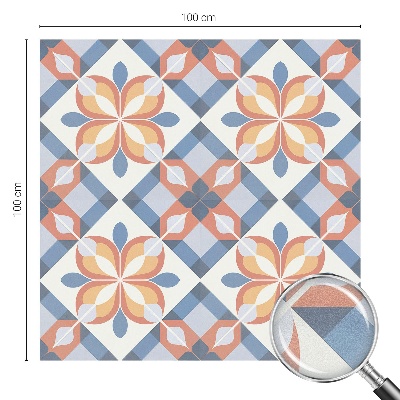 Színes szimmetria Öntapadós ablakfólia ólomüveg mintával