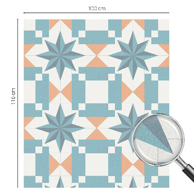 Kék csillagok Öntapadós ablakfólia ólomüveg mintával