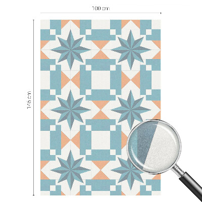 Kék csillagok Öntapadós ablakfólia ólomüveg mintával