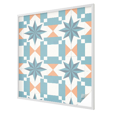 Kék csillagok Öntapadós ablakfólia ólomüveg mintával