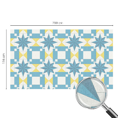 Kék csillagok Öntapadós üvegfólia vitrázs mintával