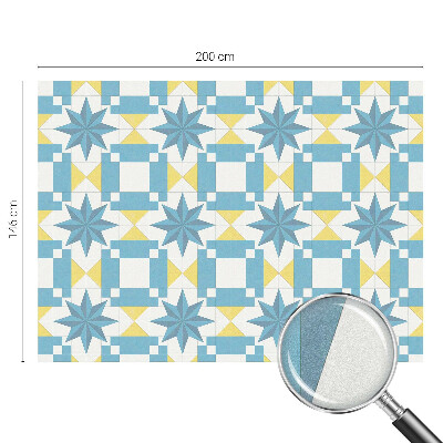 Kék csillagok Öntapadós üvegfólia vitrázs mintával