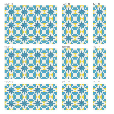 Kék csillagok Öntapadós üvegfólia vitrázs mintával