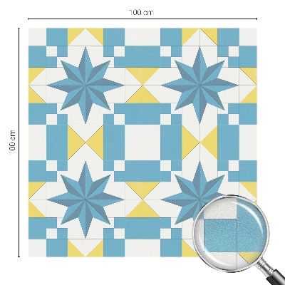 Kék csillagok Öntapadós üvegfólia vitrázs mintával