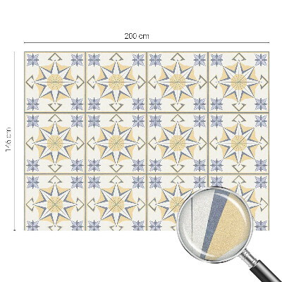 Geometriai csillagok Öntapadós ablakfólia ólomüveg mintával
