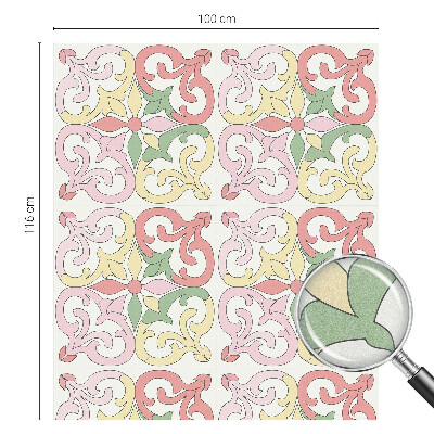 Virágdíszek Öntapadós üvegfólia vitrázs mintával