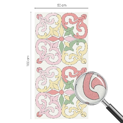 Virágdíszek Öntapadós üvegfólia vitrázs mintával