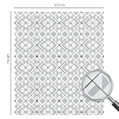 Geometriai minták Öntapadós üvegfólia vitrázs mintával