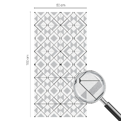 Geometriai minták Öntapadós üvegfólia vitrázs mintával