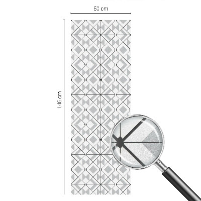 Geometriai minták Öntapadós üvegfólia vitrázs mintával