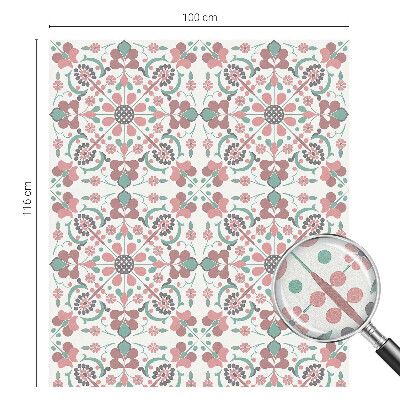Virágos harmónia Öntapadós üvegfólia vitrázs mintával