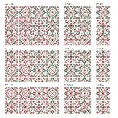 Virágos harmónia Öntapadós üvegfólia vitrázs mintával