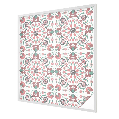 Virágos harmónia Öntapadós üvegfólia vitrázs mintával