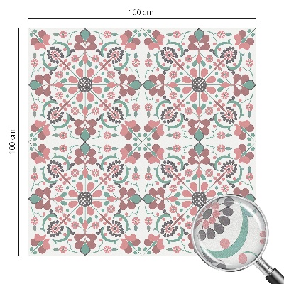 Virágos harmónia Öntapadós üvegfólia vitrázs mintával